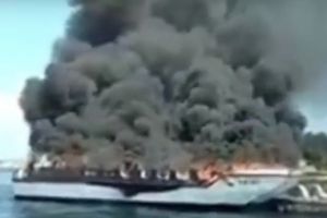 Pożar na pokładzie hiszpańskiego katamaranu
