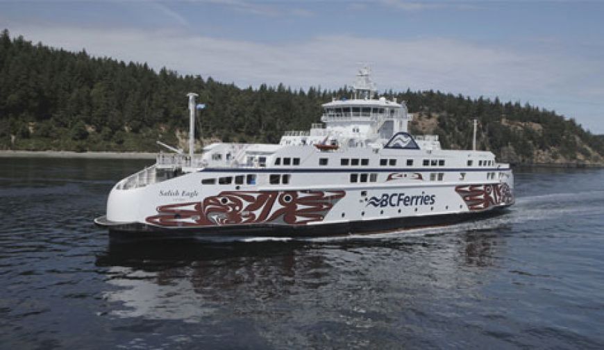 Na zdjęciu inny należący do BC Ferries prom klasy Salish, także zbudowany w Gdańsku.