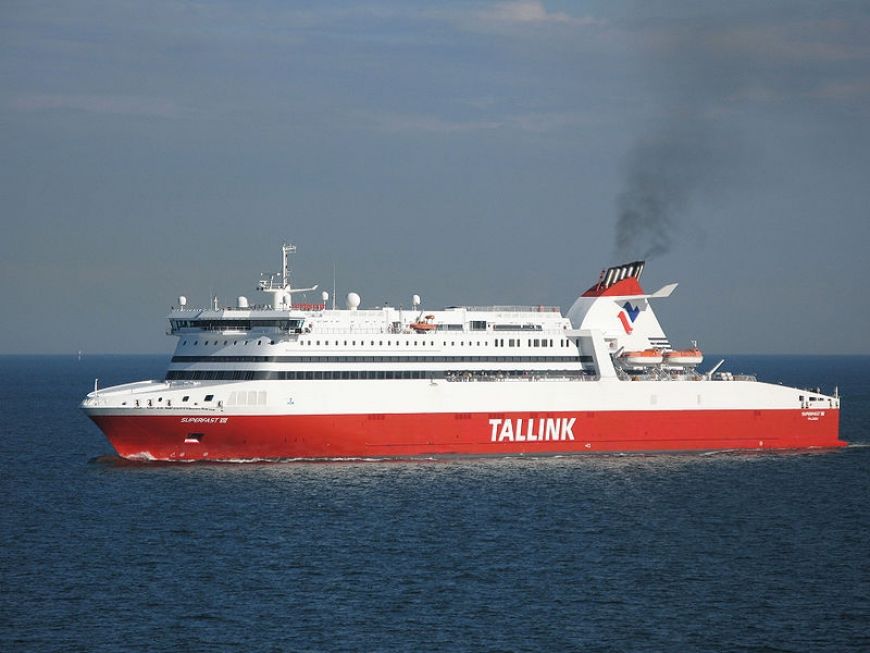 Tak prom Stena Superfast VIII prezentował się 10 lat temu, gdy pływał jeszcze w barwach Tallink.