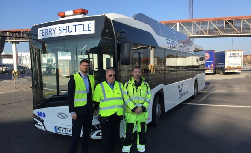 Supernowoczesny polski autobus będzie służył pasażerom w porcie w Ystad