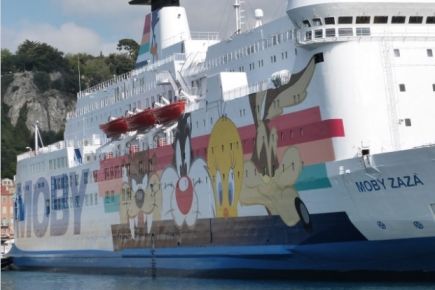 Kolejny bajkowy prom Moby Lines już na nowej trasie