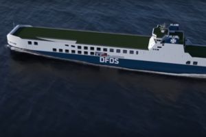 Pierwszy nowy prom ro-ro dla DFDS płynie już do Europy. Armator zdecydował o zmianie jego nazwy