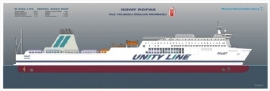 Wizualizacja jednego z promów, które miały powstać dla Unity Line